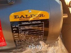 Baldor Industrial Motor 2 HP 208/230 Volt Single Phase 1725 RPM (nouveau)