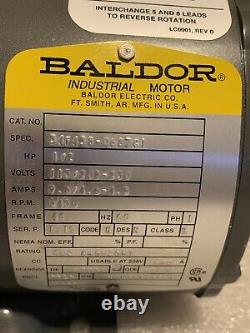 Baldor Industrial Single Phase Electric Motor 1/2 HP 3450 RPM 115/208-230 V