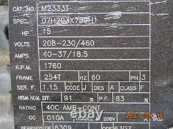 Baldor M2333t 15ch Moteur Industriel 208-230/460v 1760 RPM 3-ph 254t Cadre