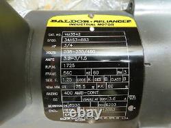 Baldor Vm3542 Electric Industrial Motor 3/4hp 1725rpm 230/460v 3ph 56c Fr 5/8sh