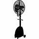 Commercial 26 High-velocity Outdoor Misting Fan, Black Industrial Utility Cool