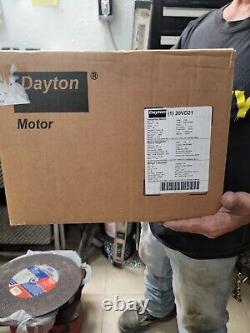 DAYTON Moteur électrique industriel continu 1/4 HP 3 PH 1725 RPM 20VD21 (Nouveau)