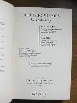 Electric Motors In Industry Par Shoults Rife Johnson 1942 1er Hcdj Machines