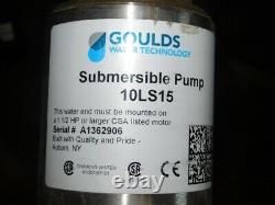 Goulds 4 Pompe Et Moteur Submersible 1 1/2 CV 10 Gpm 1 Ph, 10ls15412cl