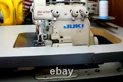 Juki Mo-6704s Industrial 3-thread Rolled Hem Overlock Machine Avec Table & Motor