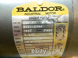 Moteur Électrique Baldor L3514t 1-1/2 HP 1 Ph 115/208-230 Volts 1725 RPM
