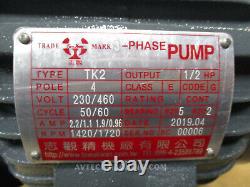 Moteur Électrique Industriel Tswu Kwan 1/2hp 3 Phase 230/460v Tk-2-1/2hp-230/460v