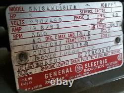 Moteur General Electric 5k184kl1817a RPM 3510 Paul 496132 Valve Pompe Industrielle