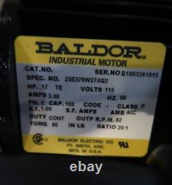 Moteur électrique industriel Baldor 0.17 hp avec réducteur de vitesse 201