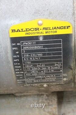 Moteur électrique industriel Baldor Reliancer JPM3611T, cadre 183JP, 3HP, 1750RPM
