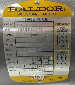 Moteur industriel Baldor Electric RM3154 Spécification 35F883-372 Phase 3 Classe B RPM 1725
