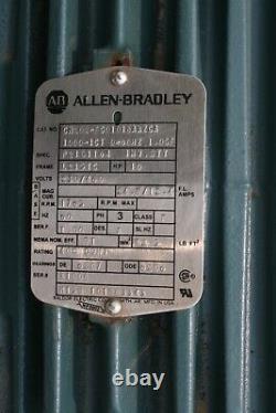 Moteur industriel électrique Allen-Bradley CH202-FC01018AXZCA 10HP, cadre L215TC, 3PH