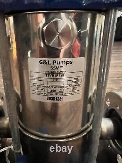 Pompe centrifuge multicellulaire verticale Goulds ITT G&L série SSV 1SVB1F1E0 de 1,5 CV.
