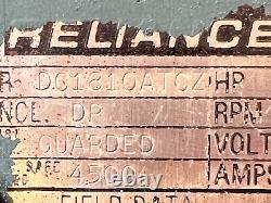 Reliance 5 HP DC Moteur Électrique 1750 RPM 180 VDC 24,00 Amp Dc1810atcz Cadre