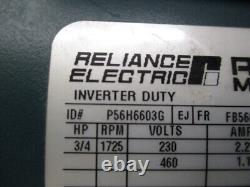 Reliance P56h6603g 3/4 HP 25 1 Ratio Gear Motor Utilisé