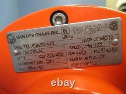 Van Der Graaf Tm160a30-410 1hp 480v 122ft/min Electric Industrial Motor Nouveau