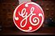 Vintage General Electric Enseigne De Moteur Industriel Bâtiment Plaque Rouge Ventilateur En Plastique