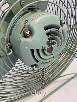 Vintage Seabreeze Électric Floor Fan 20 Turquoise MID Century Industrial Nice