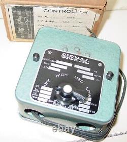 Vintage Signal Électrique Mfg. Art Deco 3 Speed Motor Control Menominee USA Nos